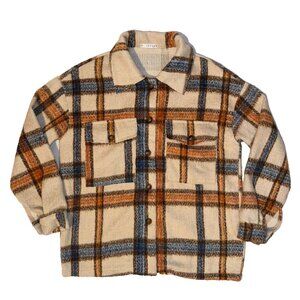 Blakeley Fall Plaid Flannel Shacket XL Wool Feel Thick Heavy Warm Pockets
